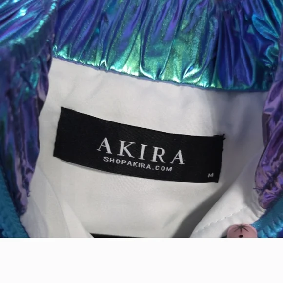AKIRA Iridescent Blue and Purple Women's Top - Picture 3 of 6